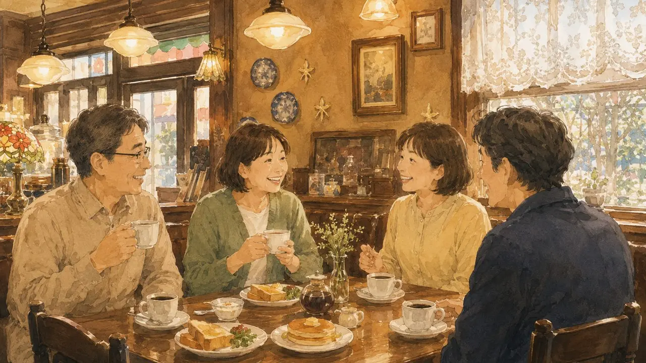 本所吾妻橋の朝喫茶会