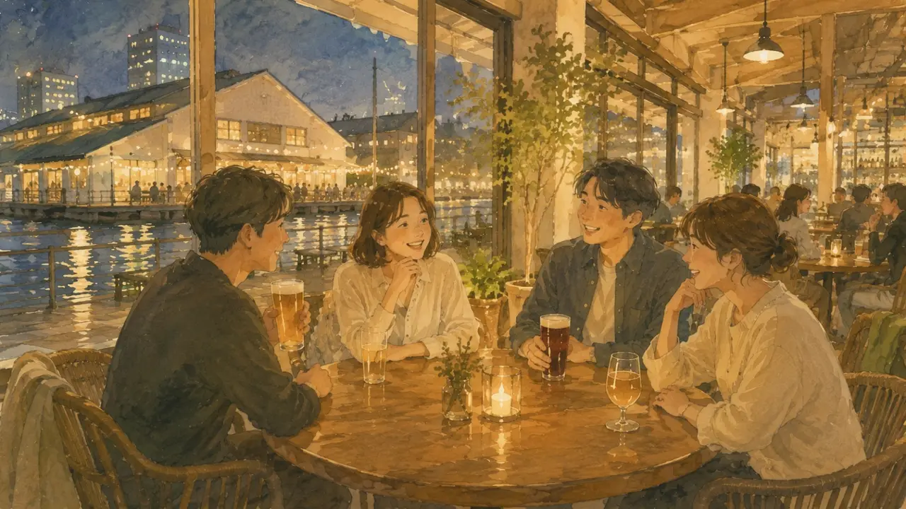天王洲の運河と一杯の金曜