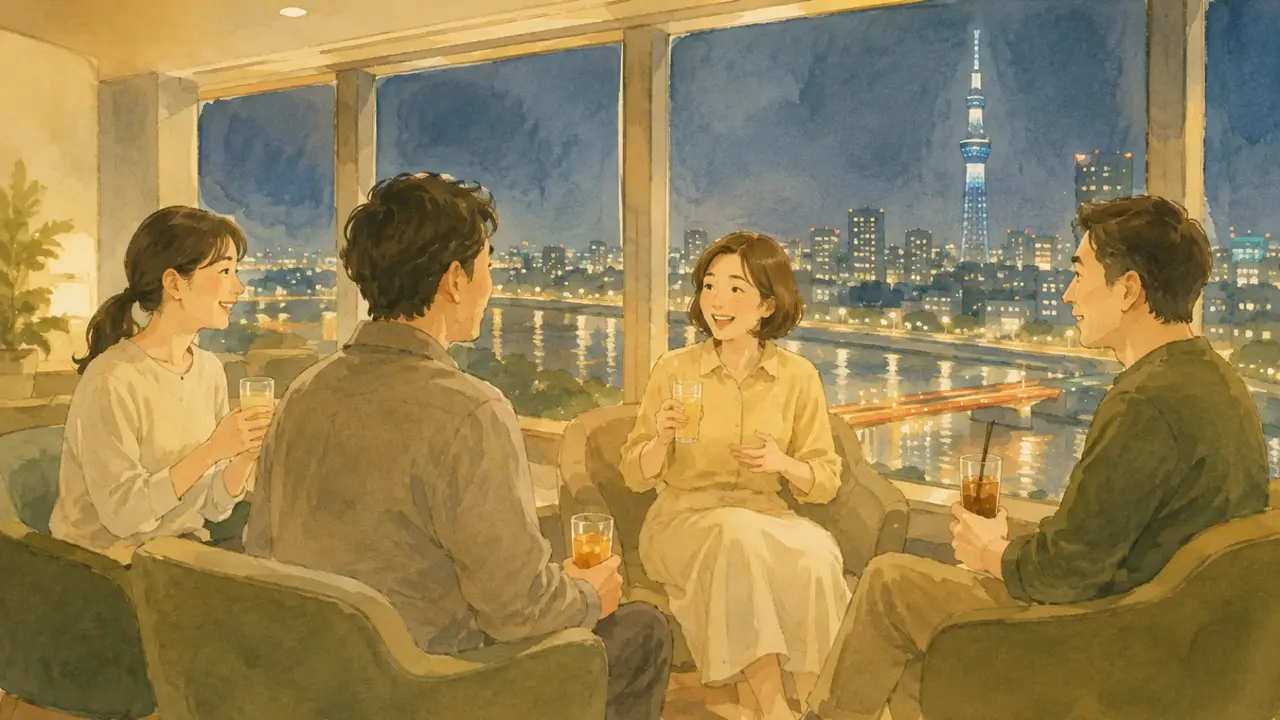 浅草夜景と川辺の月曜ラウンジ