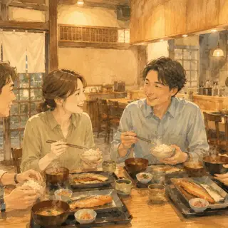 炭火焼干物定食しんぱち食堂人形町店