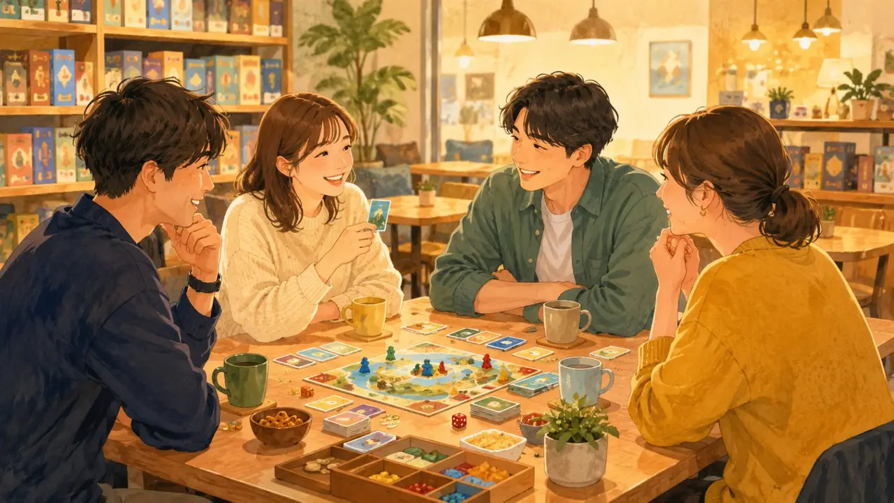 気軽にボードゲームを楽しむ平日夜テーブル