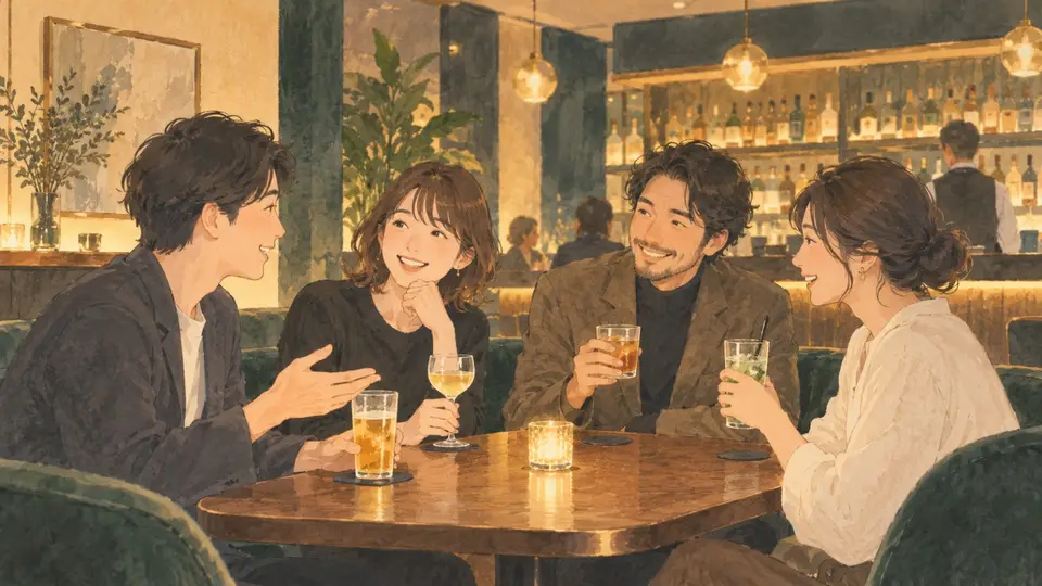 銀座ベースで金曜の一杯対話